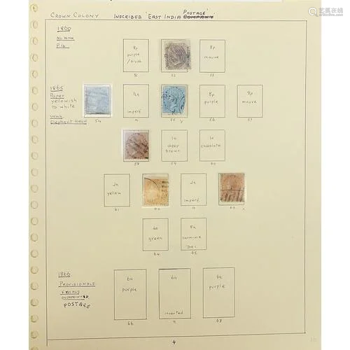 Indian collection of stamps from Victorian to Edwardian