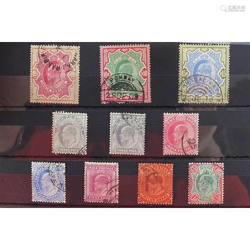 Indian selection of Edward VII high value stamps