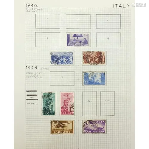 Selection of Italian stamps