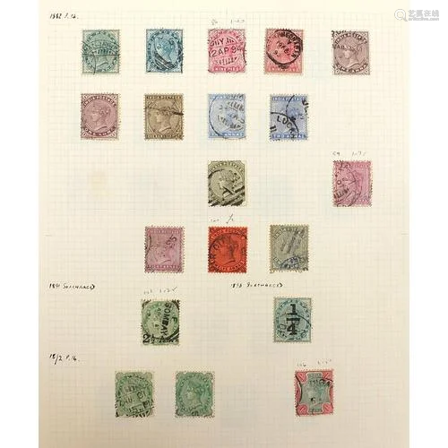 Indian collection of stamps on many pages