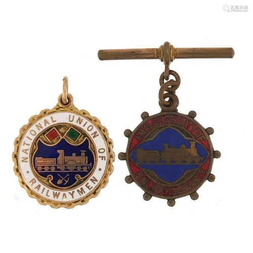 Two early 20th century railwayana interest jewels including ...