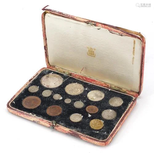 George VI 1937 specimen coin set including a Maundy set and ...