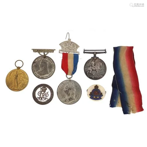 British military World War I militaria including a pair awar...