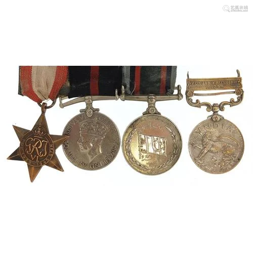 British military four medal group including George VI India ...