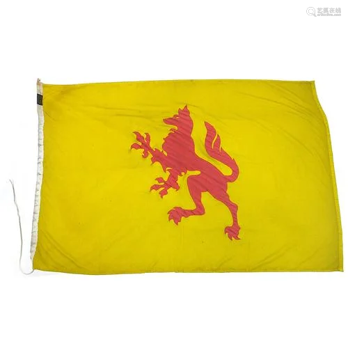 Naval interest Scottish Lion Rampant flag with Newton & ...