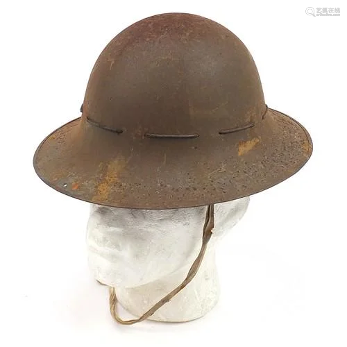 British military World War II tin helmet