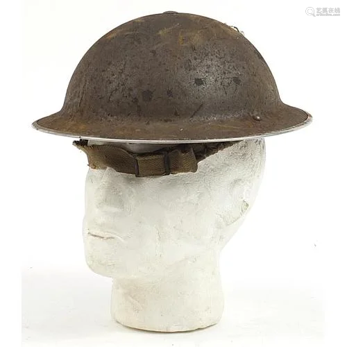 British military World War II Home Front tin helmet