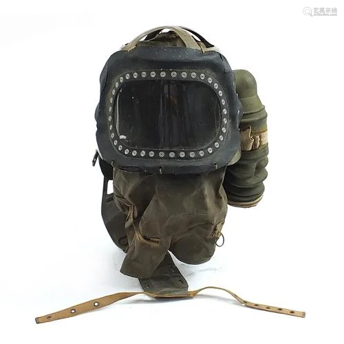 British military World War II baby's gas mask, 65cm hig...