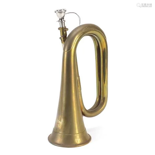 Barratts, military interest brass bugle, 29cm in length