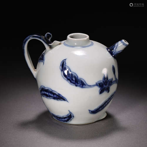 XUANDE BLUE-AND-WHITE PORCELAIN POT, MING DYNASTY, CHINA, MI...