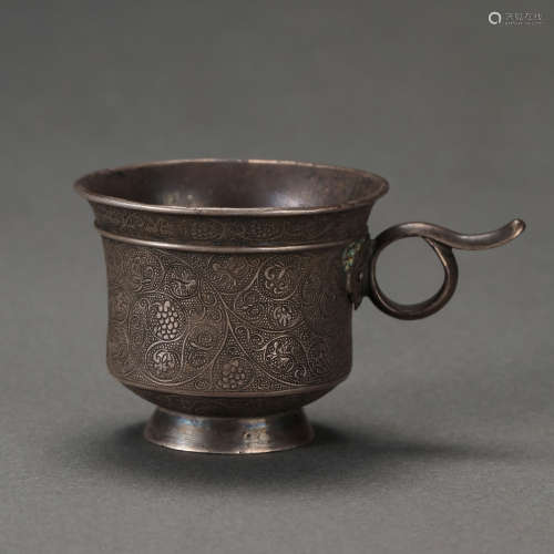CHINESE TANG DYNASTY FINE SILVER CUP, 7TH CENTURY