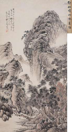 Deng Ruqiong (19th century) Landscape after Wang Hui