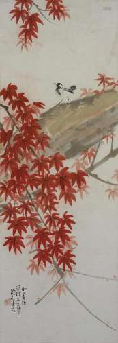 Chen Shuren (1884-1948) Bird among Maple Leaves