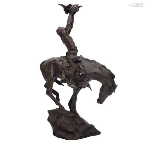 BUCK McCAIN BRONZE FIGURE