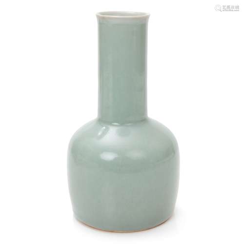 Chinese Longquan celadon mallet shaped vase