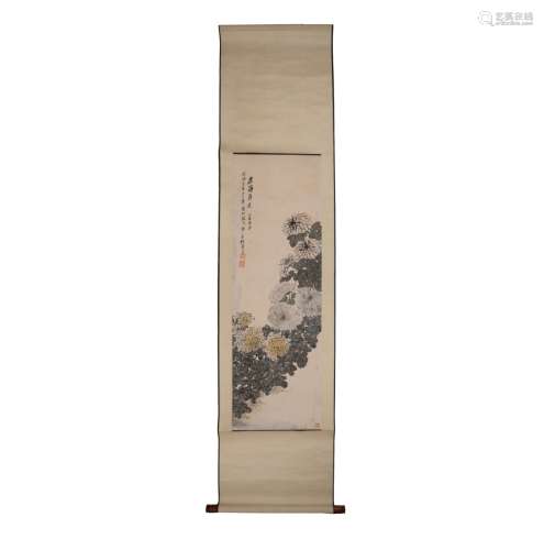 CHINESE PAINT ON PAPER SCROLL (ZHAO BAO HENG)