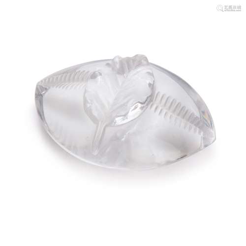 LALIQUE LEAF PAPER WEIGHT