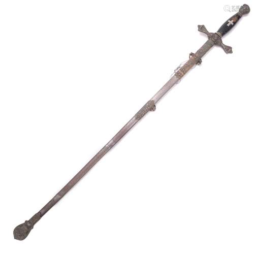 REPRODUCTION KNIGHTS TEMPLAR SWORD (blunt)