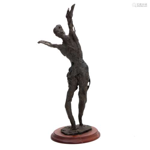 MODERN ART BRONZE FIGURE OF DANCER