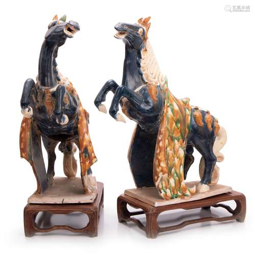 TANG DYNASTY STYLE SAN-CAI GLAZED HORSES