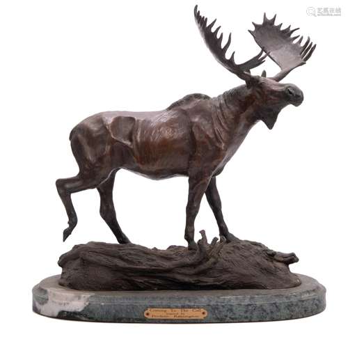 ROY HARRIS BRONZE FIGURE OF A MOOSE