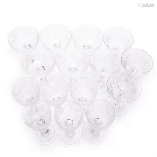 15pc HAWKES STEMWARE