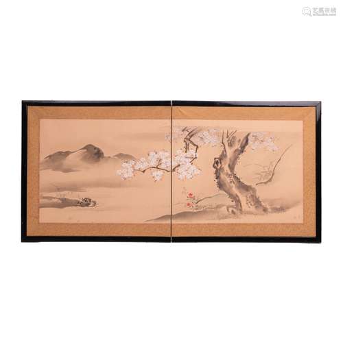 CHINESE TWO PANNEL TABLE SCREEN