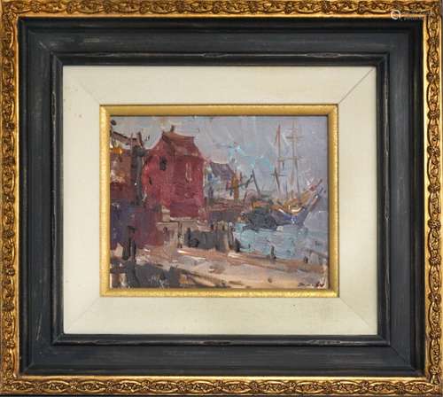 OIL ON CANVAS SIGNED ROCKPORT HARBOR 2011 5 JUNE