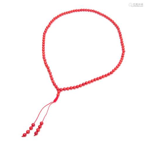 CORAL BEAD NECKLACE