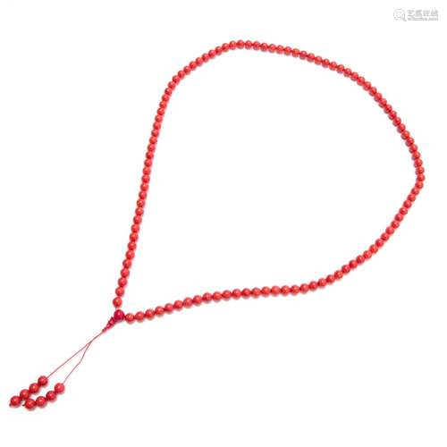 CORAL BEAD NECKLACE