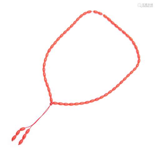 CORAL BEAD NECKLACE