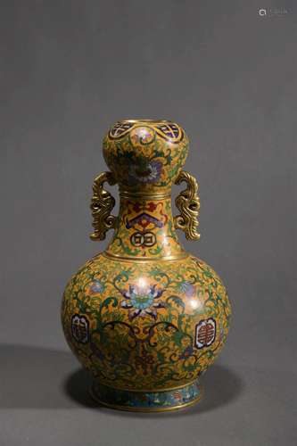 Cloisonne Enamel Globular Vase