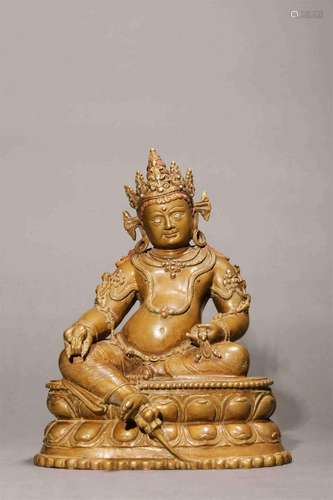 Gilt Bronze Figure of Yellow Jambhala