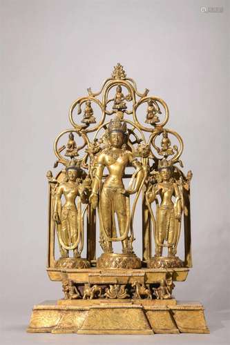 Gilt Bronze Figure of Tara