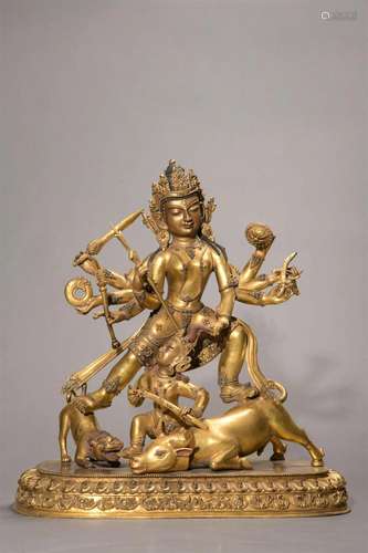 Gilt Bronze Figure of Acala