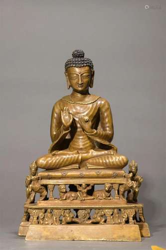 Gilt Bronze Figure of Shakyamuni