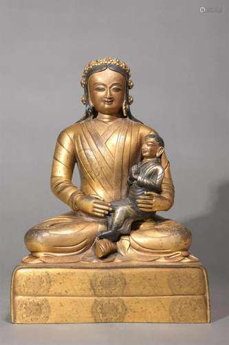 Gilt Bronze Figure of Princess Wencheng