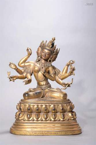 Gilt Bronze Figure of Mandala