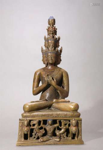 Gilt Bronze Figure of Maitreya