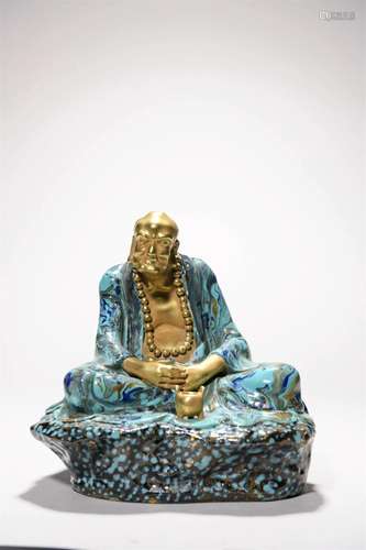 Carved Porcelain Figure of Arhat