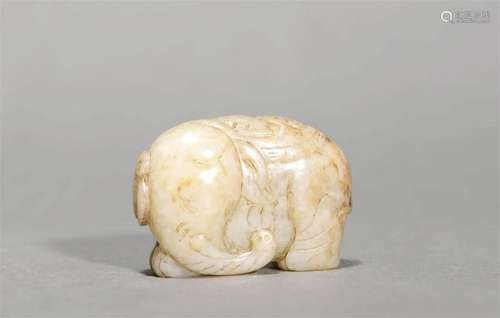 Carved Jade Elephant Ornament