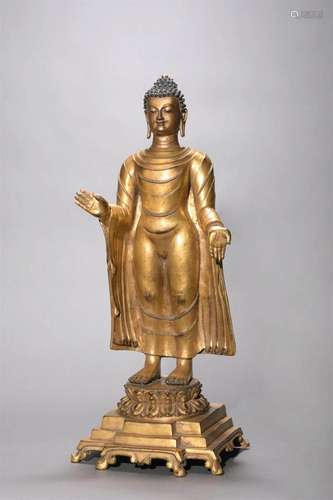 Gilt Bronze Figure of Shakyamuni