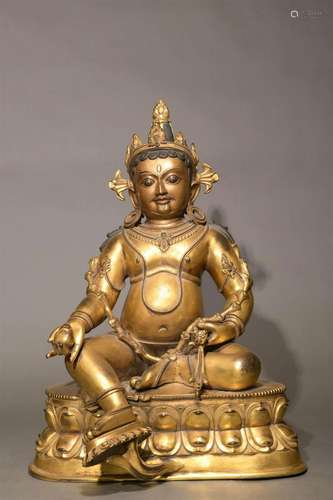 Gilt Bronze Figure of Jambhala