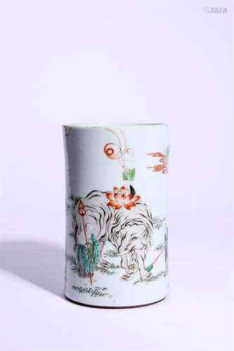 Wucai Glaze Brushpot