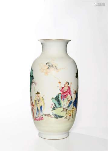 Famille Rose Arhat Vase