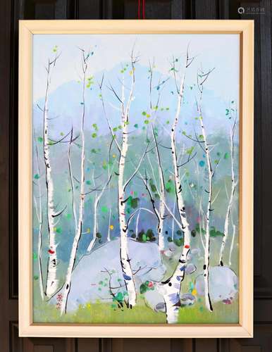 Wu Guanzhong (1919-2010) Oil Painting