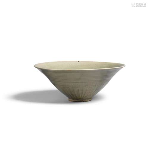 A YAOZHOU CELADON-GLAZED CONICAL BOWL Song dynasty