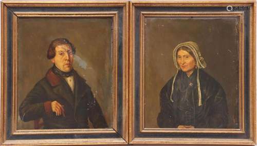 Anonymous, portrait of woman and man