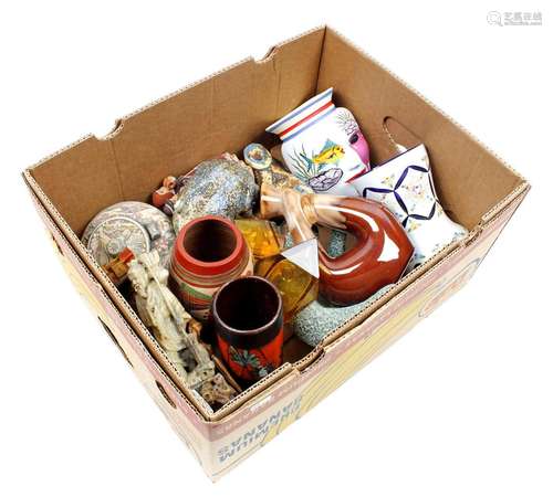 Box of various pottery