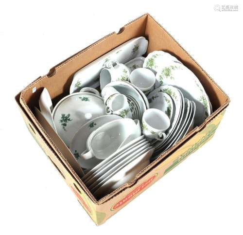 Box with porcelain tableware